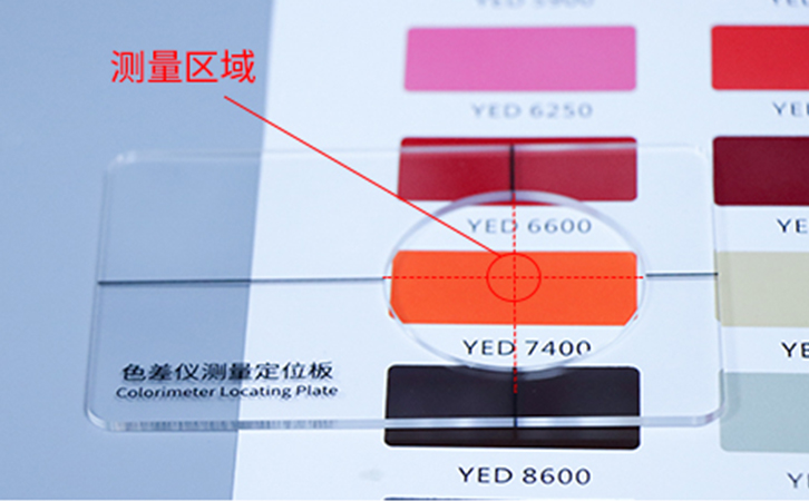 定位孔中心對準測量區(qū)域